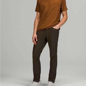 Lululemon Mens ABC Utilitech Pants Jeans 36x33 Flex Canvas Olive Green